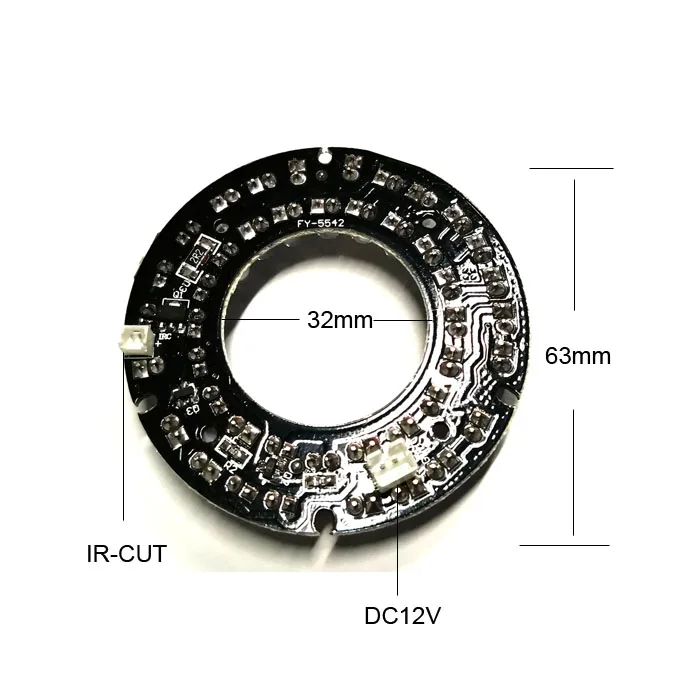 Economical 42pcs Combination Degree IR LEDs for CCTV Camera with Long Distance FY-5542