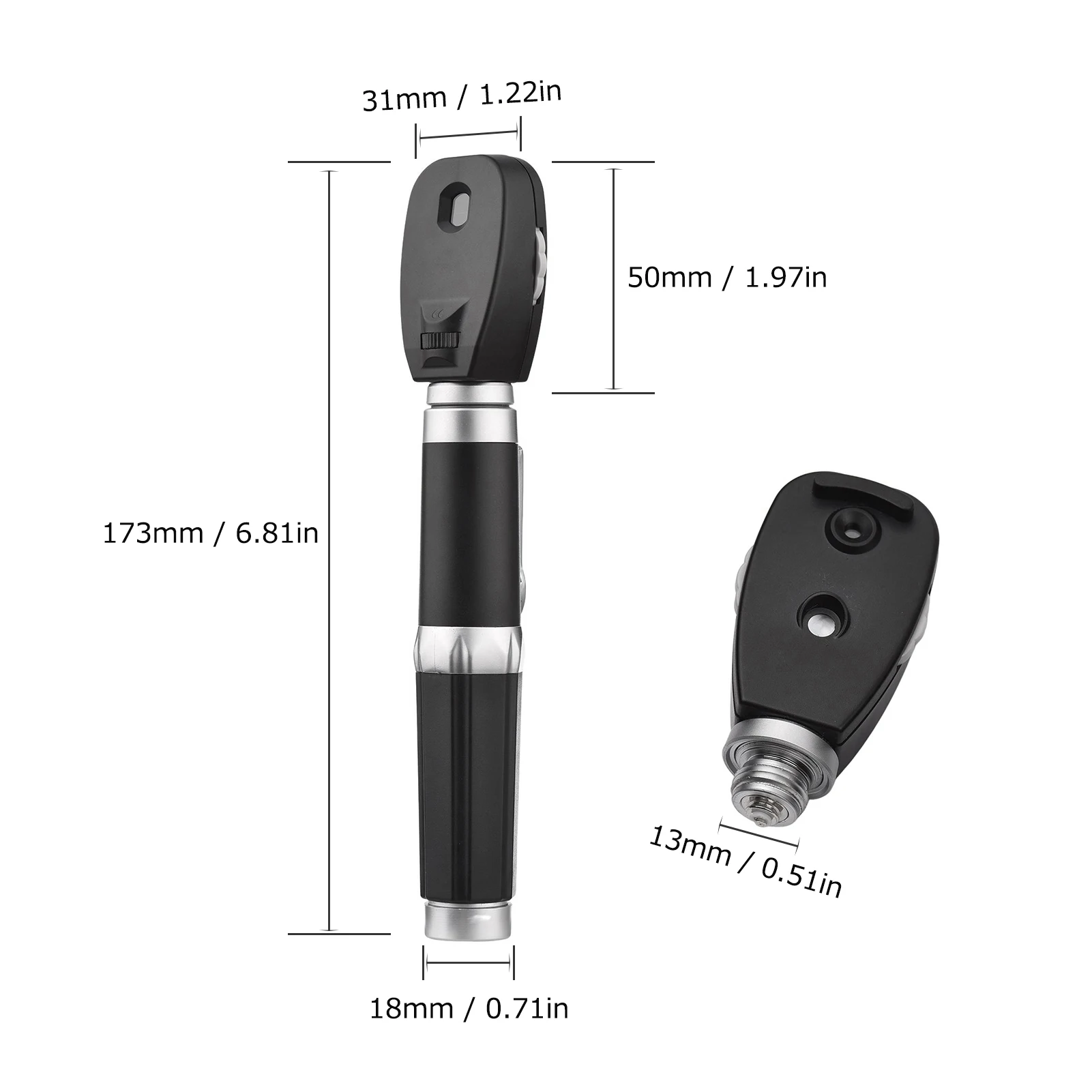 Direct Ophthalmoscope 5 Different Apertures Handheld Ophthalmoscope with Storage Box Eyes Ophthalmic Diagnostic Supplies