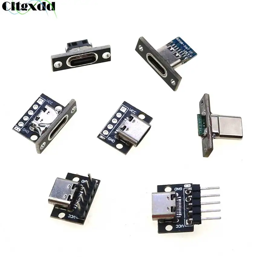1PCS Type-C Female Double-sided Positive and Negative Plug-in Test Board USB3.1 With PCB Board Connector Data Charging Port
