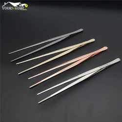 Stainless Steel Kitchen & Bar Tweezer Food Tongs Kitchen Cooking Medical Tweezer Copper/Gold/Black Plated