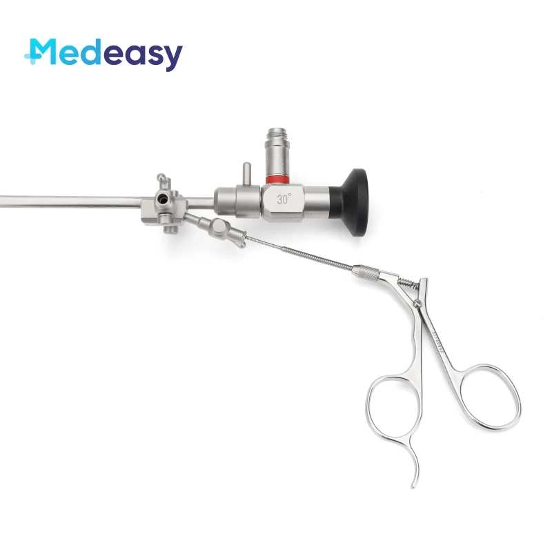 Medical Veterinary Rigid Endoscope Set 0 Degree 30 Degree Φ2.7X175mm with Surgical Sheath Obturator and Forceps