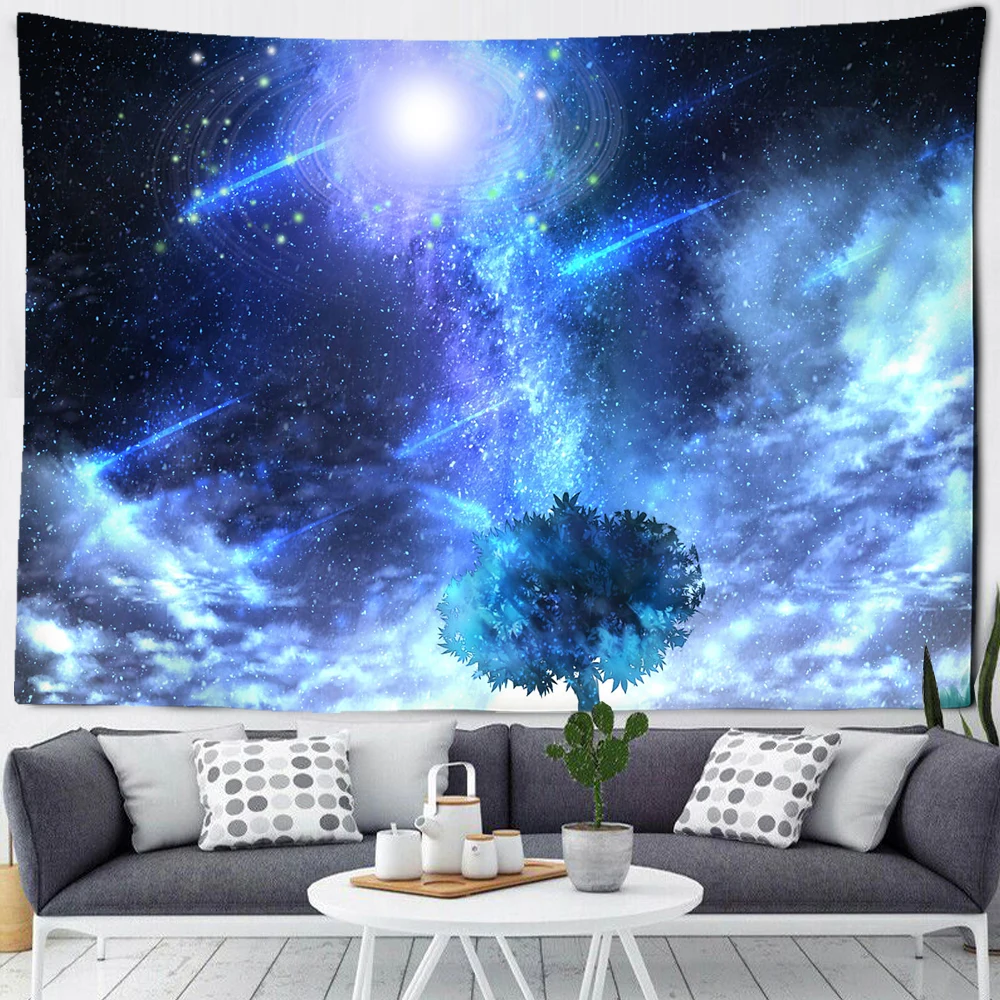 

Starry Sky Galaxy Universe Space Tapestry Stars Wall Hanging Hippie Retro Home Decor Witchcraft Wall Cloth Tapestries