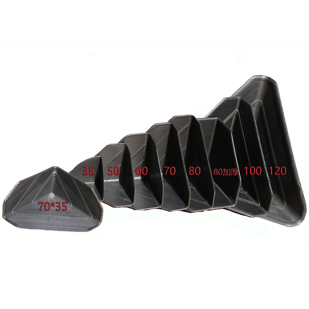 50PCS/lot Black Plastic Anti-collision Triangle Corner Protector Cap For Express Carton Box Corner Guards 35mm 50mm 60mm 80mm