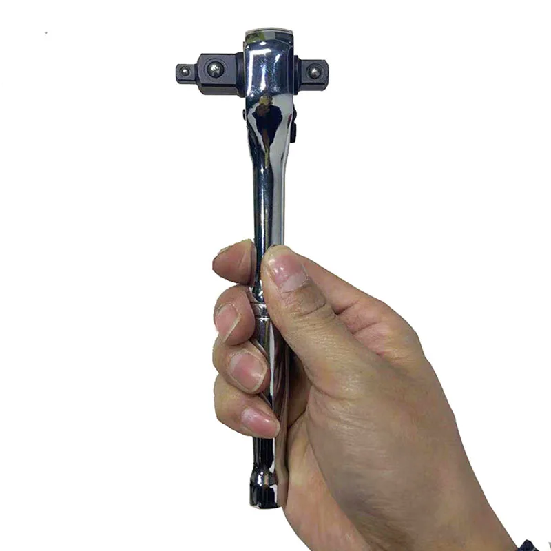 3 In 1 CR-V 1/4 ",3/8" & 1/2 "stick Ratsche 72 Zähne Quick Release Reversible Ratsche Schraubenschlüssel