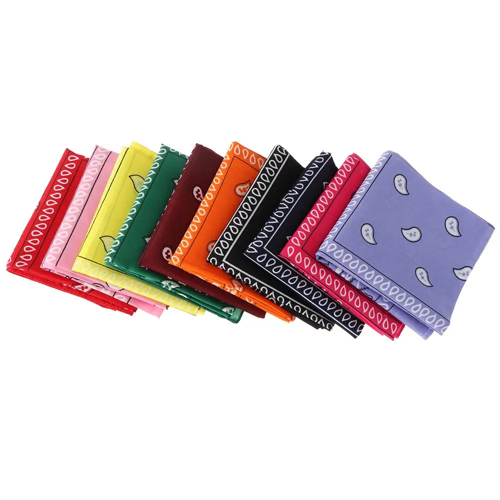 Damesmode Sjaal Hoofddeksels Gedrukte vierkante sjaals Paisley Bandana Haarband Polsband