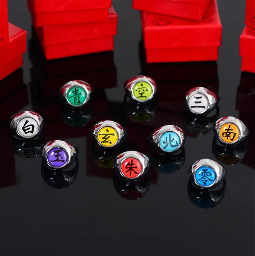 Anime HOKAGE Japan Ninja Akatsuki cosplay Rings Sasori Itachi Hidan Deidara Pein accessories Prop  A712