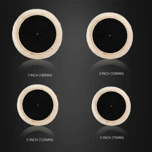 Imagen 2 del producto SPTA 1""/2""/3""/5""/6""/7"" T160 Almohadilla de pulido de lana de corte pesado Corderos de alta densidad para quitar 1200 # /1500 #   Marcas de disco de lijado