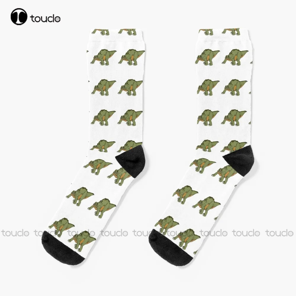 

Spike Land Before Time Socks Black Soccer Socks Christmas New Year Gift Unisex Adult Teen Youth Socks 360° Digital Print