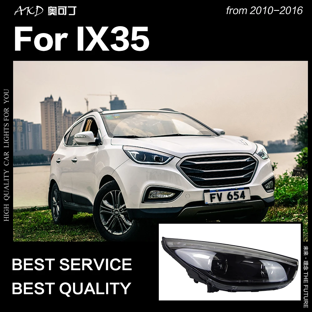 AKD Car Styling Head Lamp for Hyundai IX35 Headlights 2010-2016 New Tucson LED Headlight DRL Hid Bi Xenon Auto Accessories