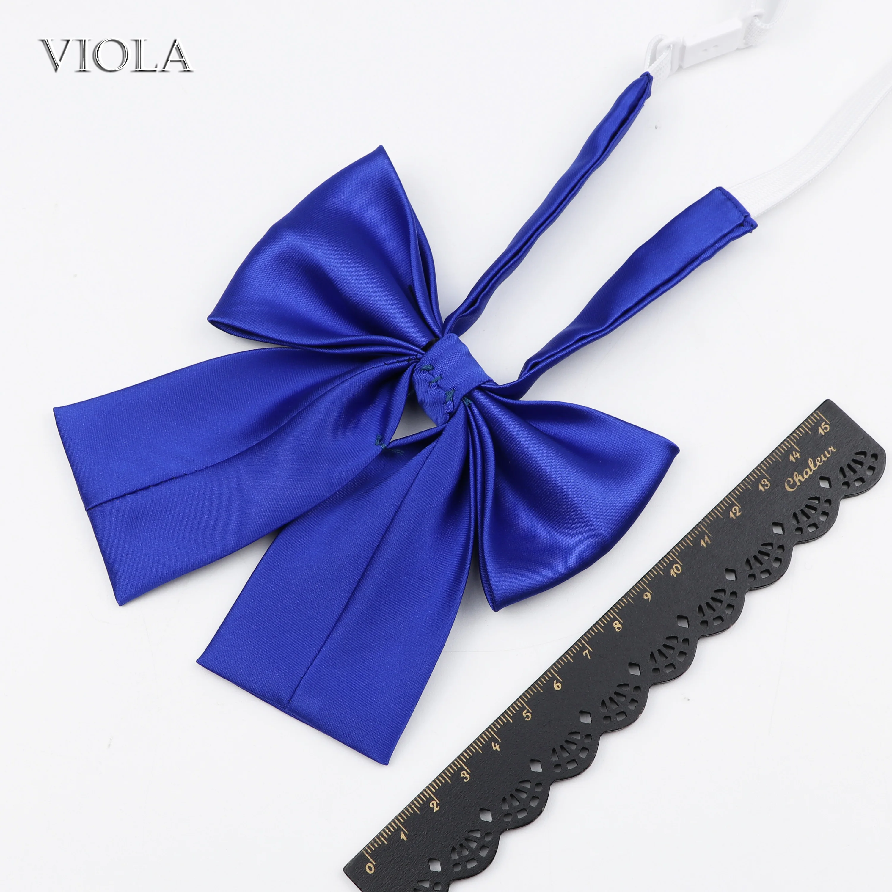 Glossy Polyester Satin Female Bowtie School Girl Uniform Butterfly Red Blue Chic Women Cosplay Party Bow Tie Knot Gift Accessory