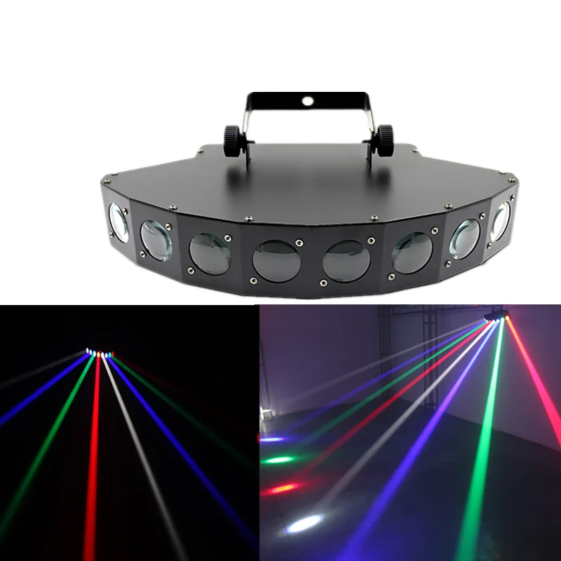 Eight-eye fan-shaped laser light stage lighting high quality strong beam discotheque music party nightclub can be used