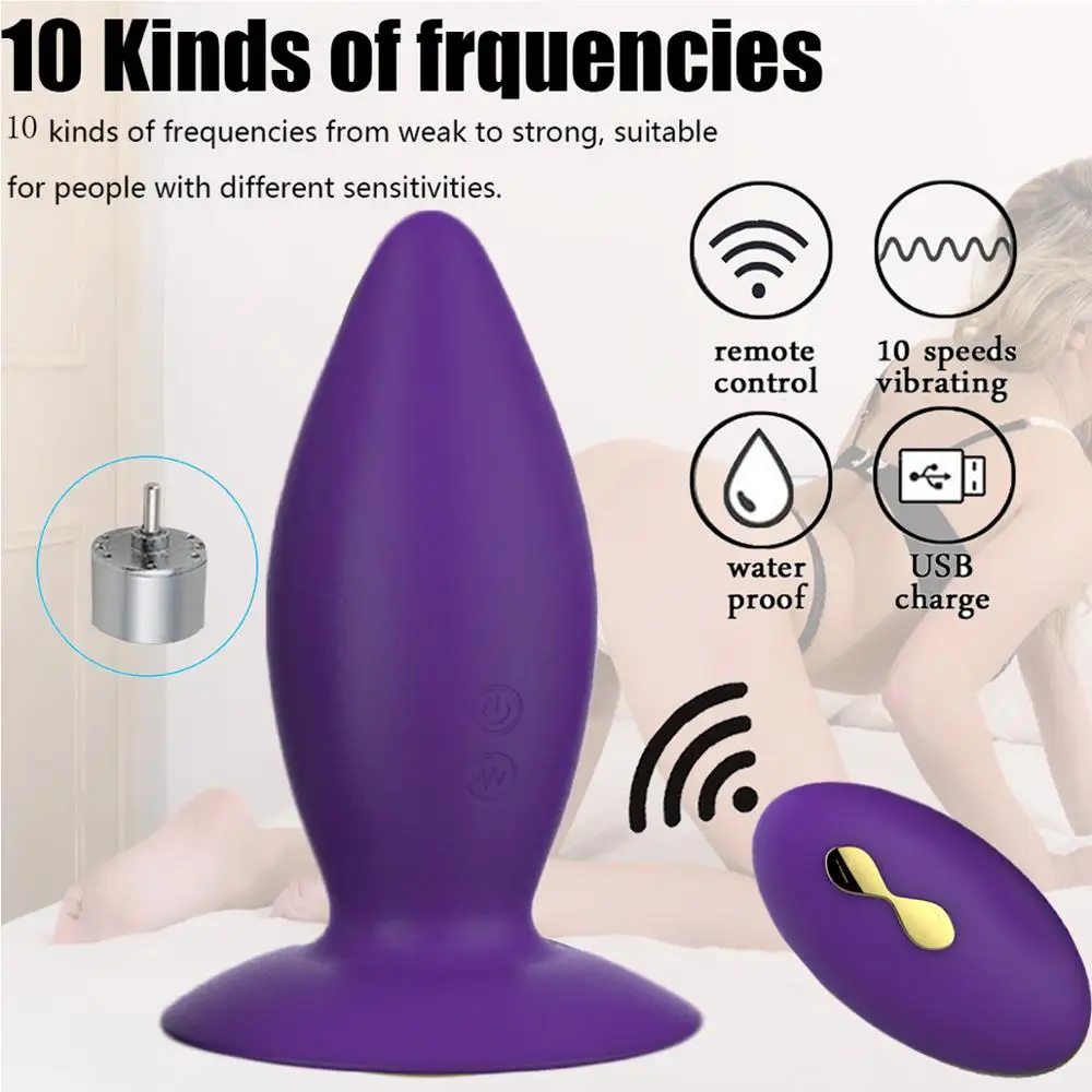 

10 Modes Anal Plug Butt Plug Dildo Vibrator Wireless Remote Control Prostate Massager Clitoris Stimulator Sex Toys For Women Men