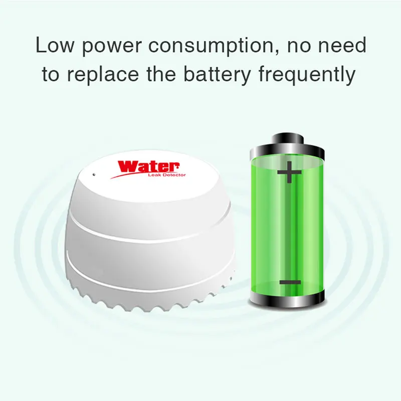 433Mhz Draadloze Waterlekkage Detector Wit Flood Sensor Detecteren Lekken En Overflows Werken Met Smart Home Security Alarm Systeem