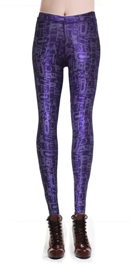 High End Spring Summer New Vintage Starfish Print Elastic Slim Leggings Pants Women Leggings