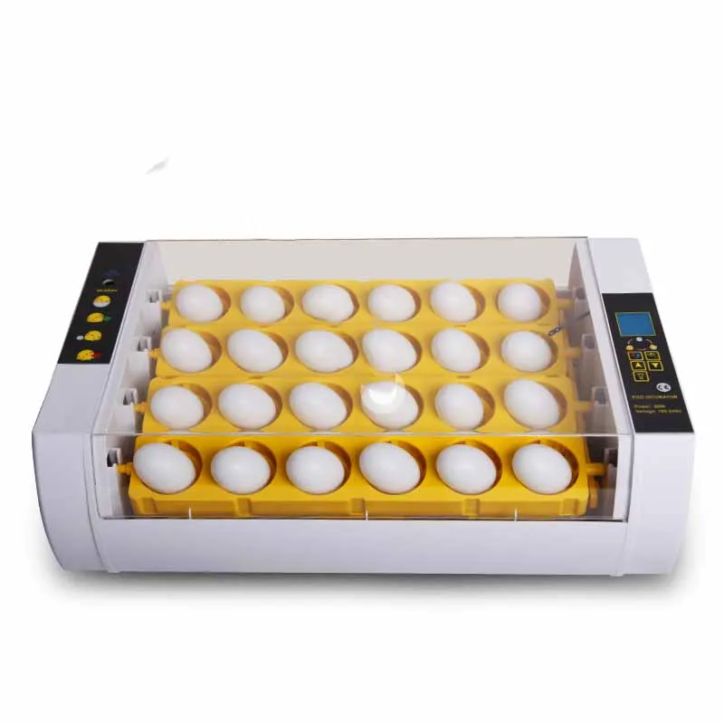 Imagem -03 - Full Automatic Led Egg Incubadora Incubadora Controle de Umidade da Temperatura Frango Pato Codorna Pássaro Brooder Farm 24 Ovos