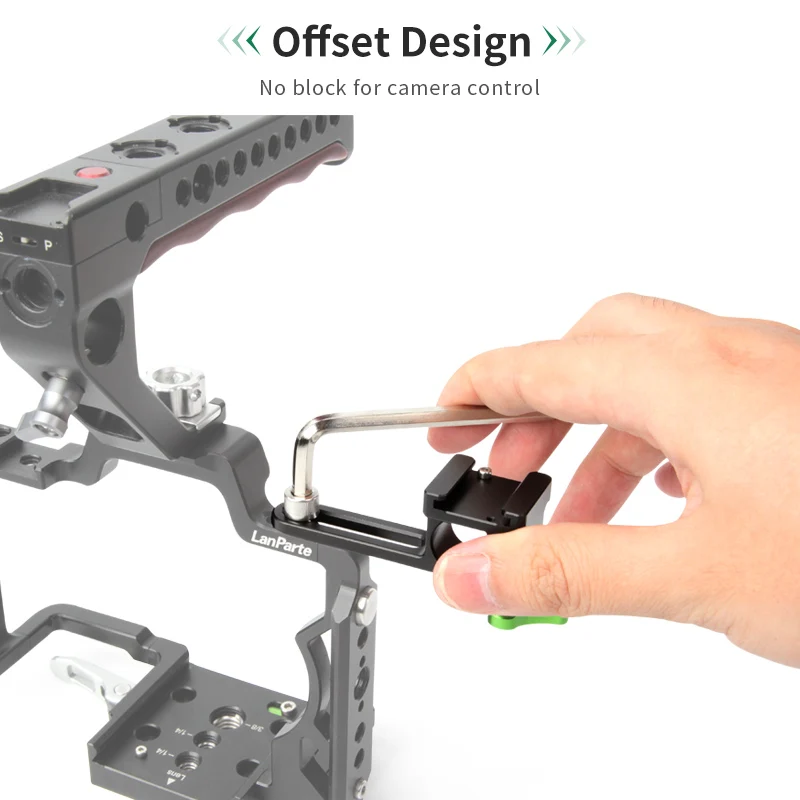 Lanparte-حامل حذاء ، حامل حذاء ساخن/بارد ، مع مشبك قضيب 15 مللي متر ، لملحقات كاميرا DSLR