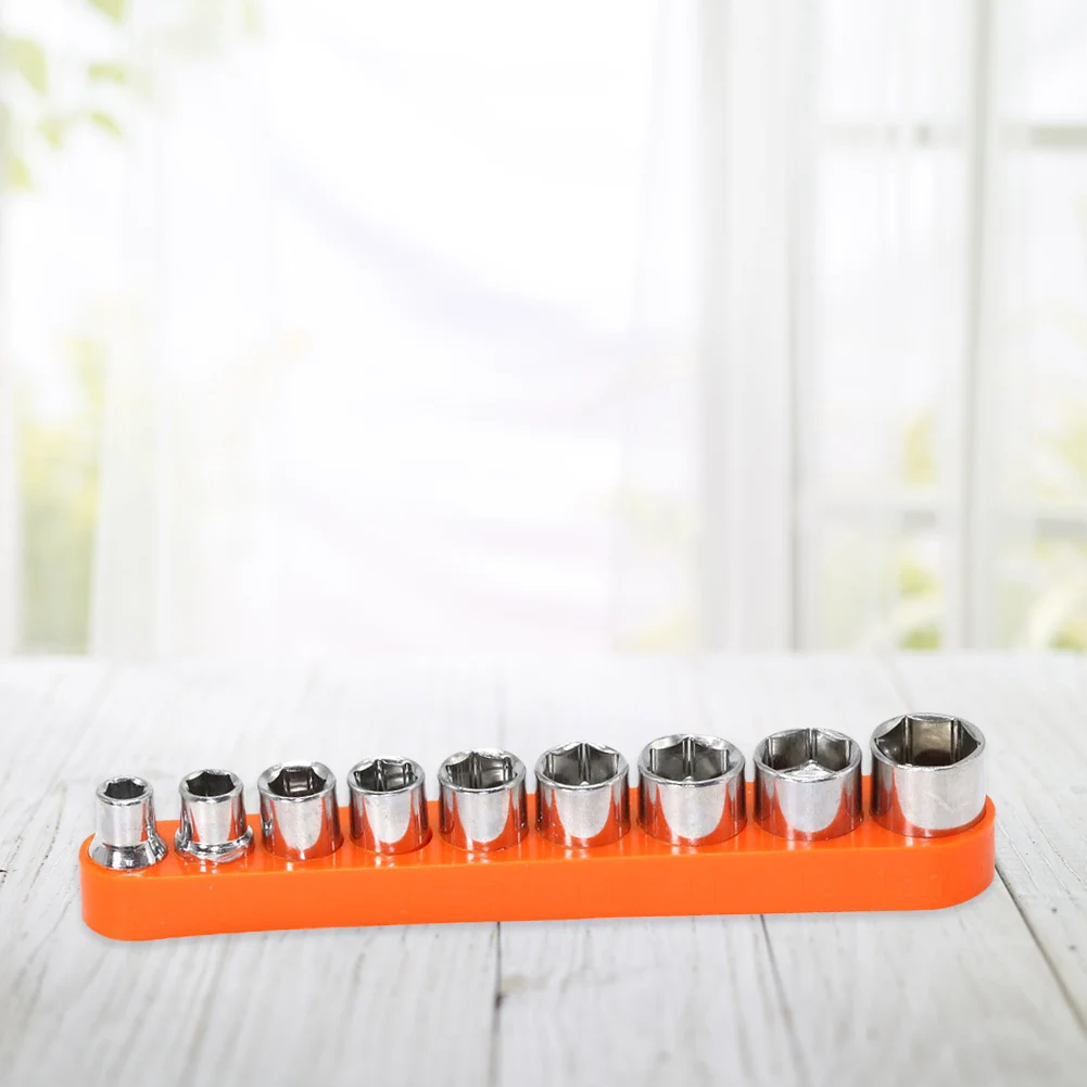 9Pcs 1/4 inch Socket Wrench Head Set 6 Point Wrench Socket Adapter Spanner Allen Head Drive 5-13mm Hex Bit Metric
