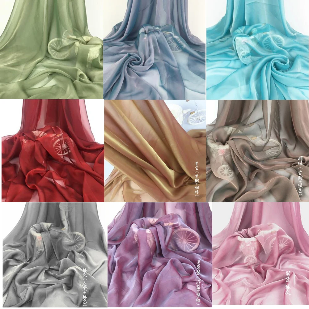 

Fantasy Chiffon 30D Cationic Chiffon Fabrics Artificial Silk Scarf Ancient Costume Clothing Fabric 150x100cm