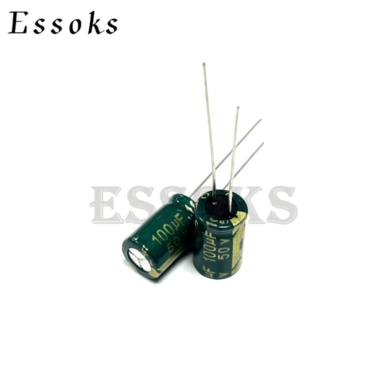 20pcs Electrolytic Capacitor 50V100UF 50V 100UF 8X12 mm High Frequency Low ESR Aluminum Capacitors