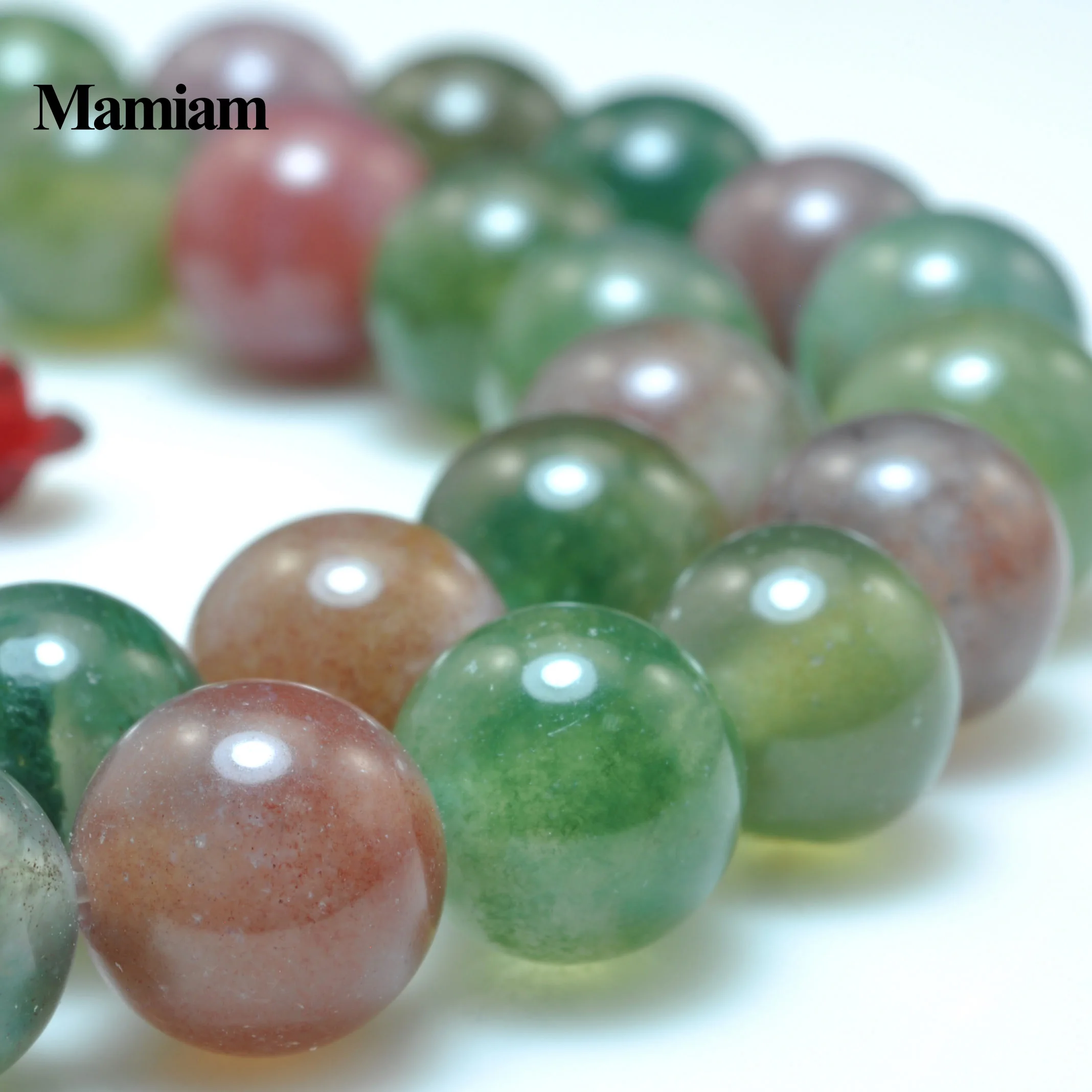 

Mamiam Natural A Red Moss Agate Beads 4-10mm Smooth Loose Round Stone Diy Bracelet Necklace Jewelry Making Gemstone Gift Design