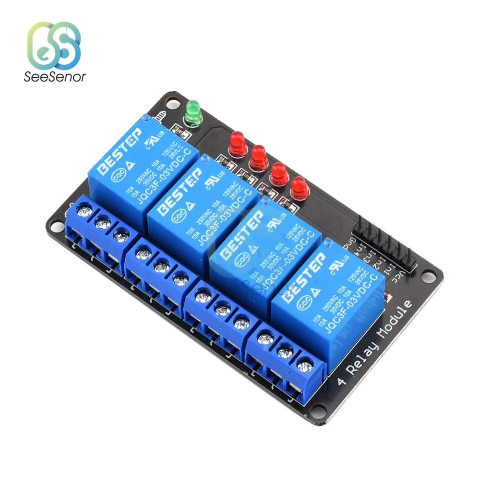 1PCS 1/2/4 Channel 3V 5V 12V Relay Module Board 3.3V Low Level Shooting with Lamp