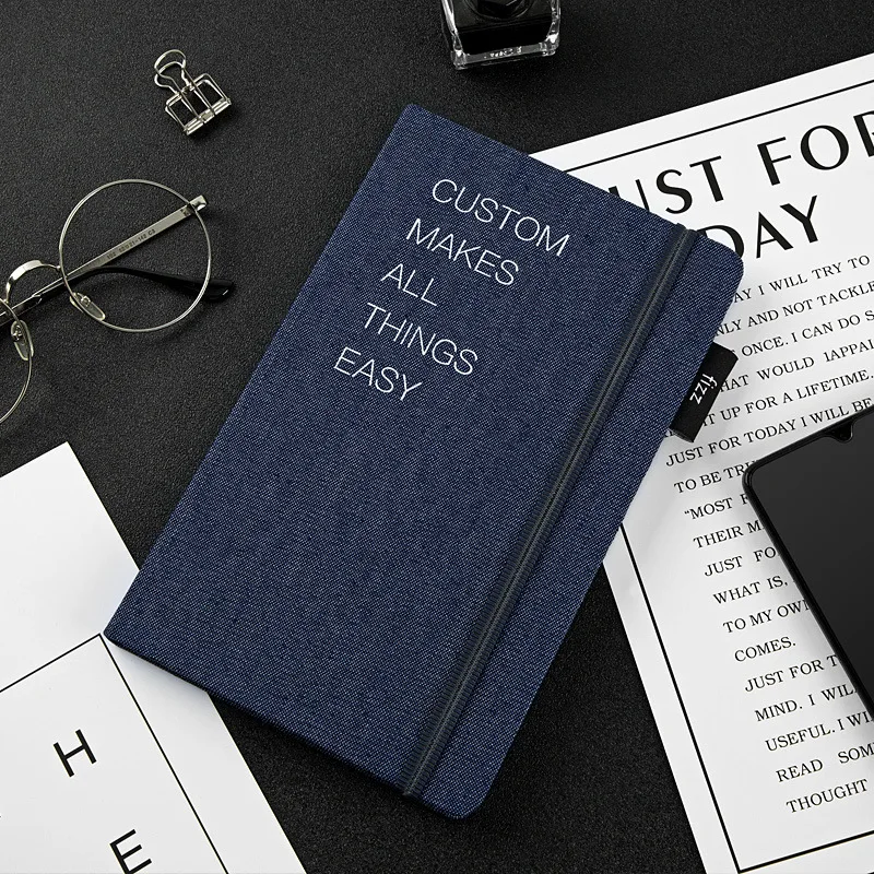 Kinbor A5 Laptop Denim Dây Dày Cứng Này Ngang Sinh Viên Đại Học Dây Đeo Nhỏ Đơn Giản Tươi