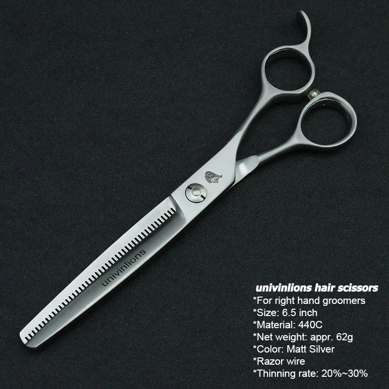 

6.5" Pet Dog Gromming Scissors Thinning Shears Sharp Edge Animals Cat Reversed Tooth Barber Hair Thinning Barber Cutting Tools