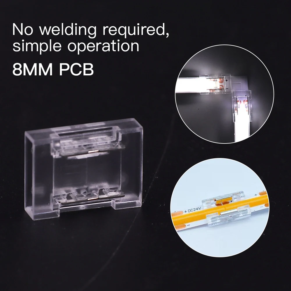 T/L/X Shape Led Connector 2 Pin 8mm 10mm PCB COB LED Strip Corner Connectors Free Soldering Easy Use For FOB COB Led Lights image 4