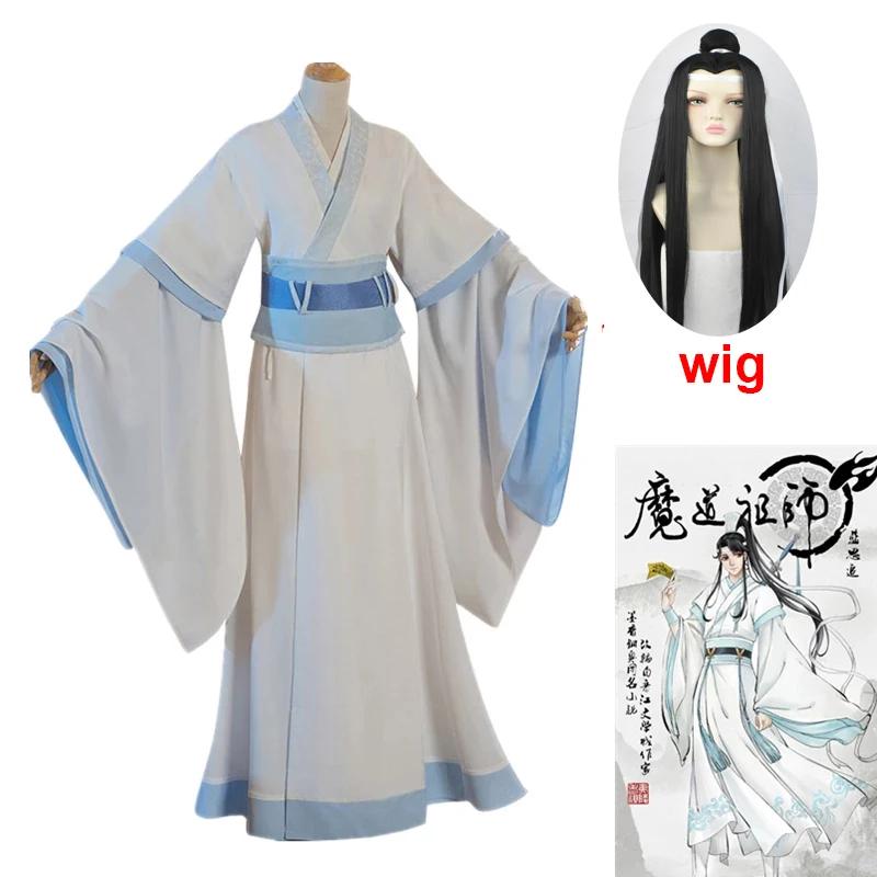 

Костюм для косплея на Хэллоуин Lan Wang ji Косплей демона культивирование костюм для взрослых Lan Wangji Ver костюм МО дао Zu Ши костюм и парик