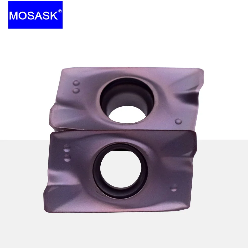 Mosask-inserções de Fresas Metal Alumínio Usinagem de Corte Carboneto Bap300 Bap400 Apmt 1135 1604 10 Pcs Aço Inoxidável