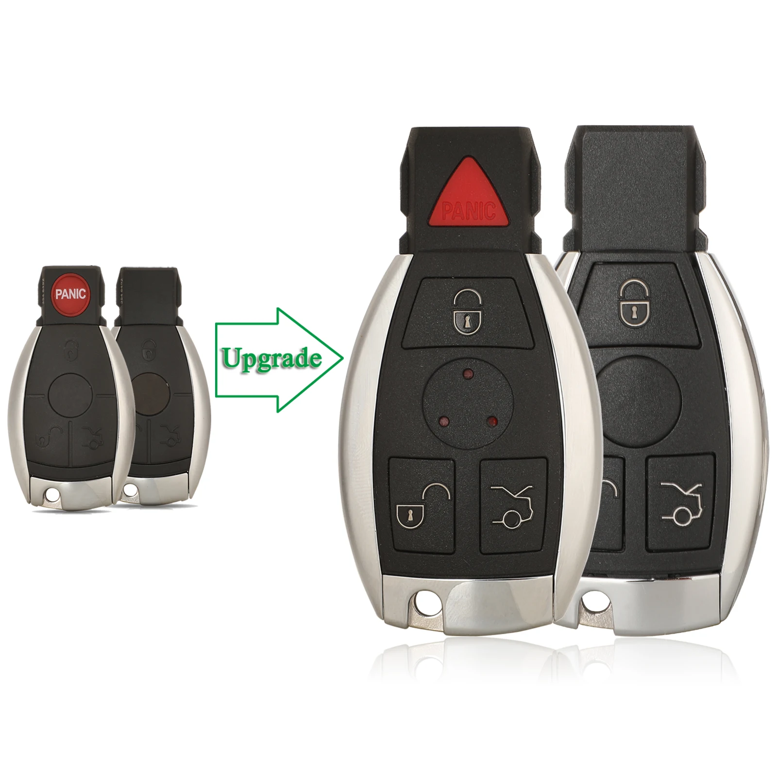 jingyuqin Modified For Mercedes Benz NEC W245 W203 W204 W208 W215 W221 Viano Sprinter Fob 3/4 Buttons Smart Remote Car Key Shell