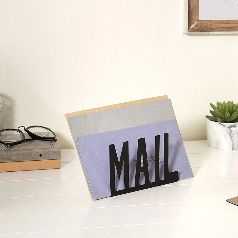 Pemegang Surat Guntingan Desktop Logam Hitam