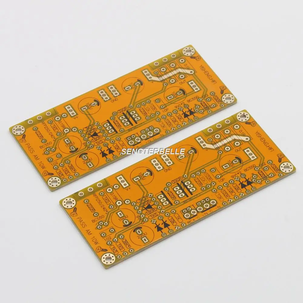 تمرير AM أحادية العضوية فئة مكبر للصوت مجلس عارية Pcb 10 واط + 10 واط أمبير متوازن