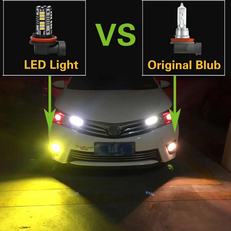 2Pcs Led Mistlamp Blub H11 H8 Lamp Voor Ford Mondeo MK4 MK5 C-Max Transit Connect Flex fusion Focus MK2 MK3 4 Explorer Ranger