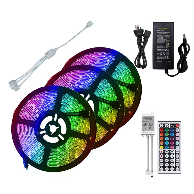 防水LEDストリップライト,5050 rgb,wifi,屋内および屋外用,赤外線制御
