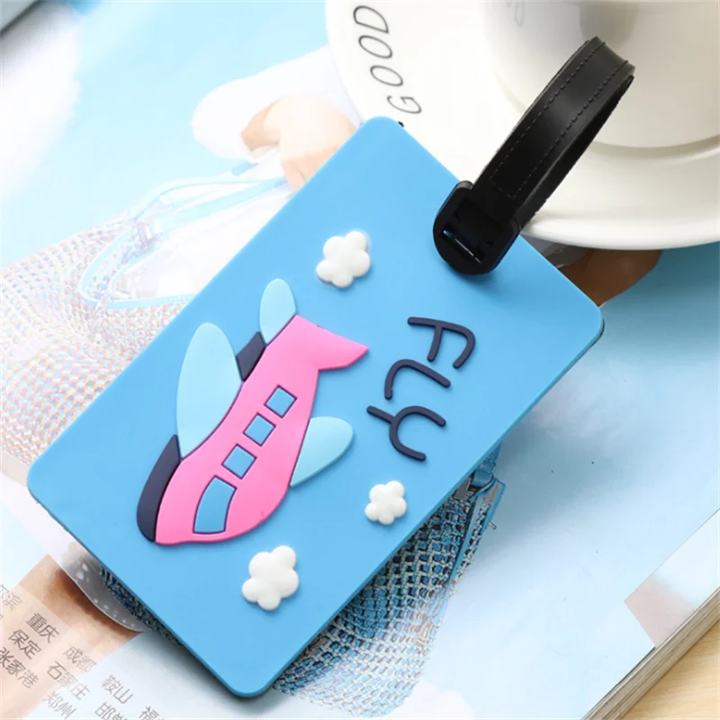 Cartoon Plane Luggage Tag Suitcase Identifier Tag Boarding Pass  Cartoon Cute Tag Consignment Card Bus Card Sets