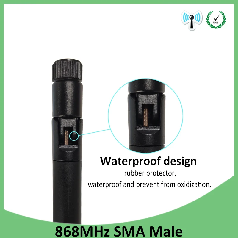 EOTH 2P 868MHz 915MHz LORA Antenna 5dbi SMA Male FEMALE Connector 915 868 MHz IOT antena 21cm pigtail ipex 1 waterproof Lorawan