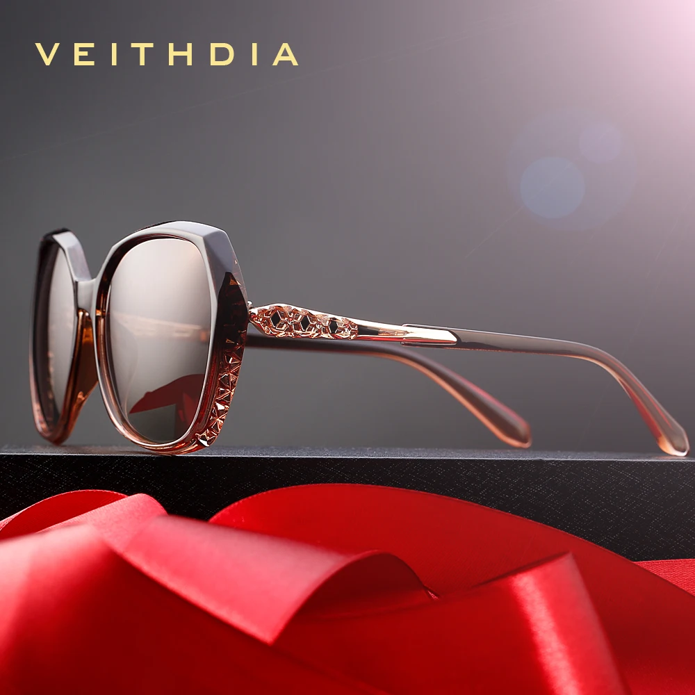 VEITHDIA occhiali da sole da donna Fashion Polarized UV400 Gradient Lens Luxury Ladies Designer Eyewear accessori per donna 3159