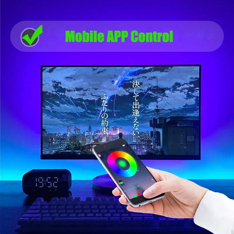 Mini RGB Bluetooth-compatible Controller DC 5V 12V 24V Music Bluetooth SMD COB LED Light Strip Controller for RGB Tape Lights