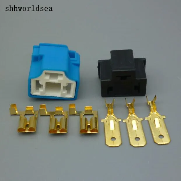 

worldgolden 5/10/50/100sets 7.8mm H4 9003 Xenon Light Ceramic male Female Plug Connector Socket HID Bulb Adapter