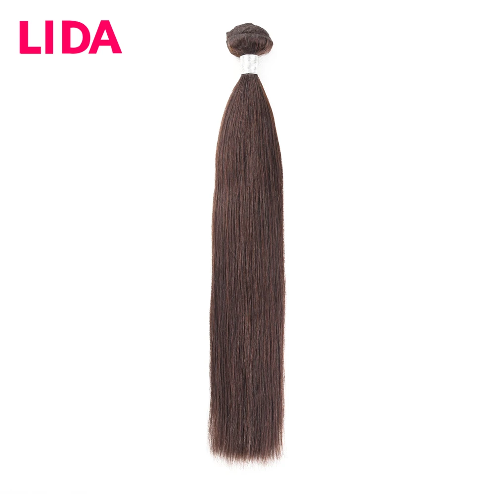 Lida-extensiones de cabello humano no Remy para mujer, mechones de pelo liso chino, 100g por pieza, tres mechones, oferta