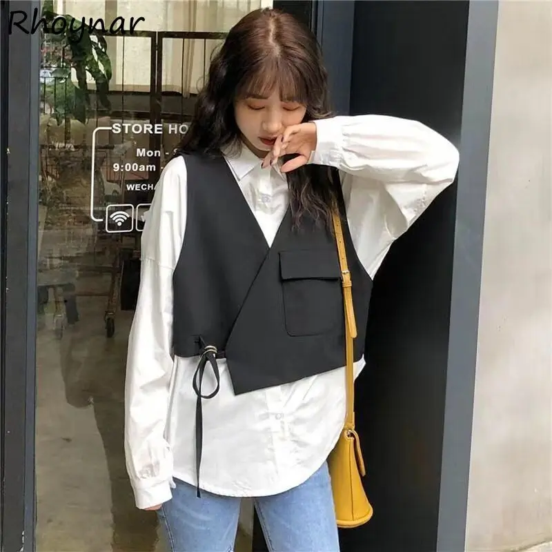 

Vest Women Summer All-match Sweet Simple Solid Streetwear Students Fashion New Holiday Vintage Chic Ulzzang Leisure Clothing Fit