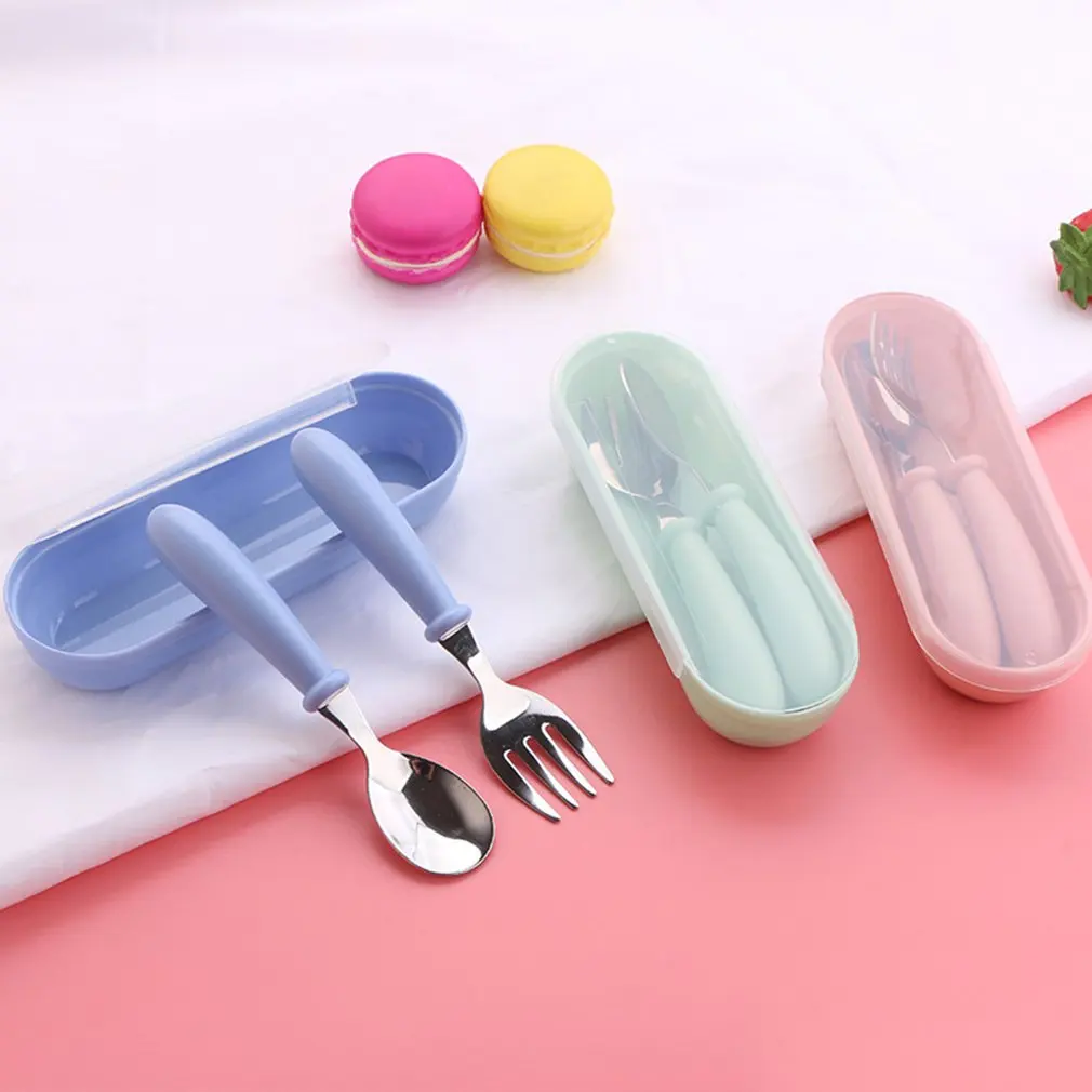 Mới Tiện Ích Cho Bé Bộ Đồ Ăn Bộ Đồ Ăn Trẻ Em Dao Kéo Cho Bé Ăn Muỗng Nĩa Ba Phong Cách Tùy Chọn Trẻ Em Đồ Dùng