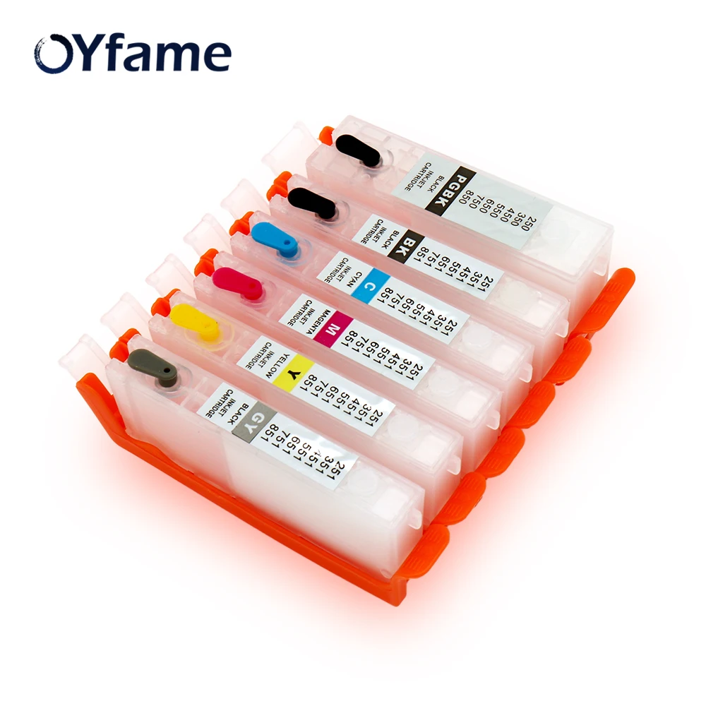 Oyfame 6 PGI-550 CLI-551 Hộp Mực Cho Máy Canon MG6350 MG7150 MG7550 IP8750 Lọ Mực Với Vòng Cung Chip