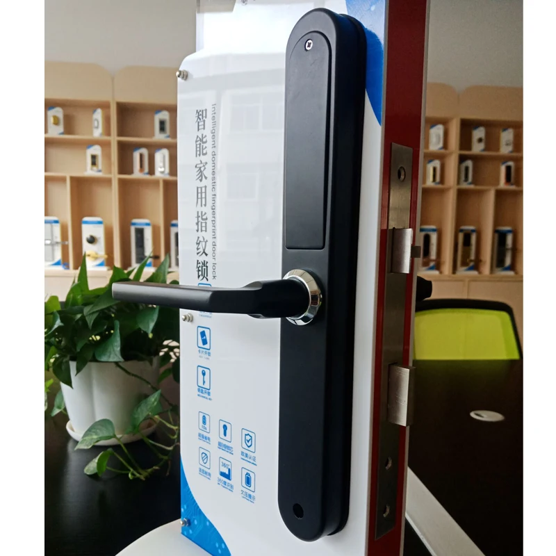 Jcsmarts-cerradura inteligente con huella dactilar para puerta, cerrojo digital de estilo europeo, bloqueo de código para puerta de aluminio
