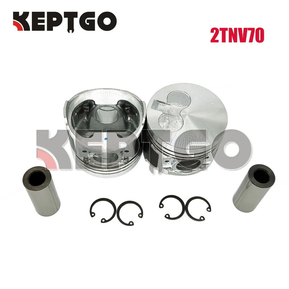 New 2TNV70 2 set Piston Kit STD For Yanmar