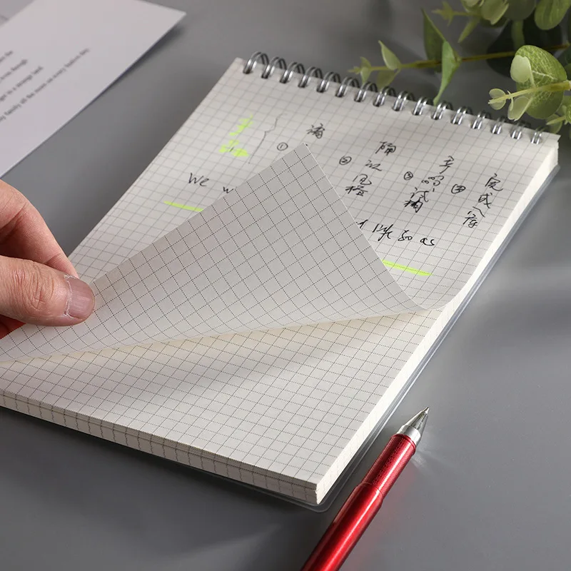 A5 B5 Spiral Notebook 80 Sheets Thick Notepad  Lined Grid Blank Notebook Sketchbook Drawing Writing Book Diary Journal