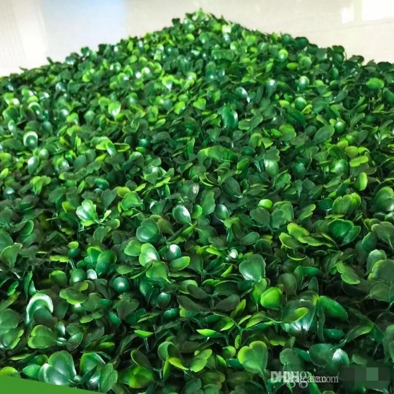 

60CM*40cm Artificial Grass Plastic Turf Boxwood Mat Topiary Tree Milan Grass For Garden Home Wedding Wall Decoration
