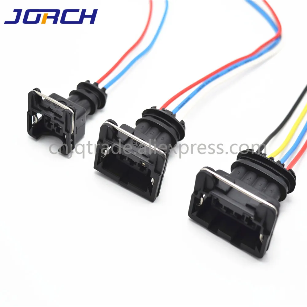 1pcs 2/3/4 Pin AMP Waterproof Fuel Injector plug Wiring harness 282189-1 282191-1 282192-1 EV1 Junior Power Timer JPT Jetronic