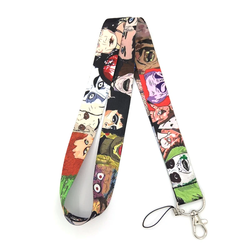 Cartoon Horror Characters Michael Myers Lanyard Keychain for Keys Mobile Phone Rope Neck Strap ID Card Badge Holder Accessories